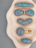 Pearl-Style Brocade Hair Clip – Handmade Designs