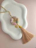 Lucky Coin Brocade Charm with Tassel