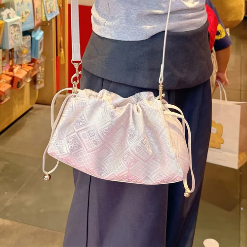 Auspicious Silk Fortune Pouch Bag – Drawstring Crossbody