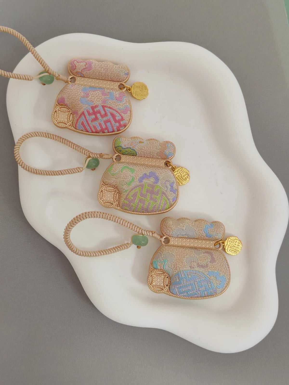 Song Brocade Fortune Pouch Bag Charm – Blessings Carried Close