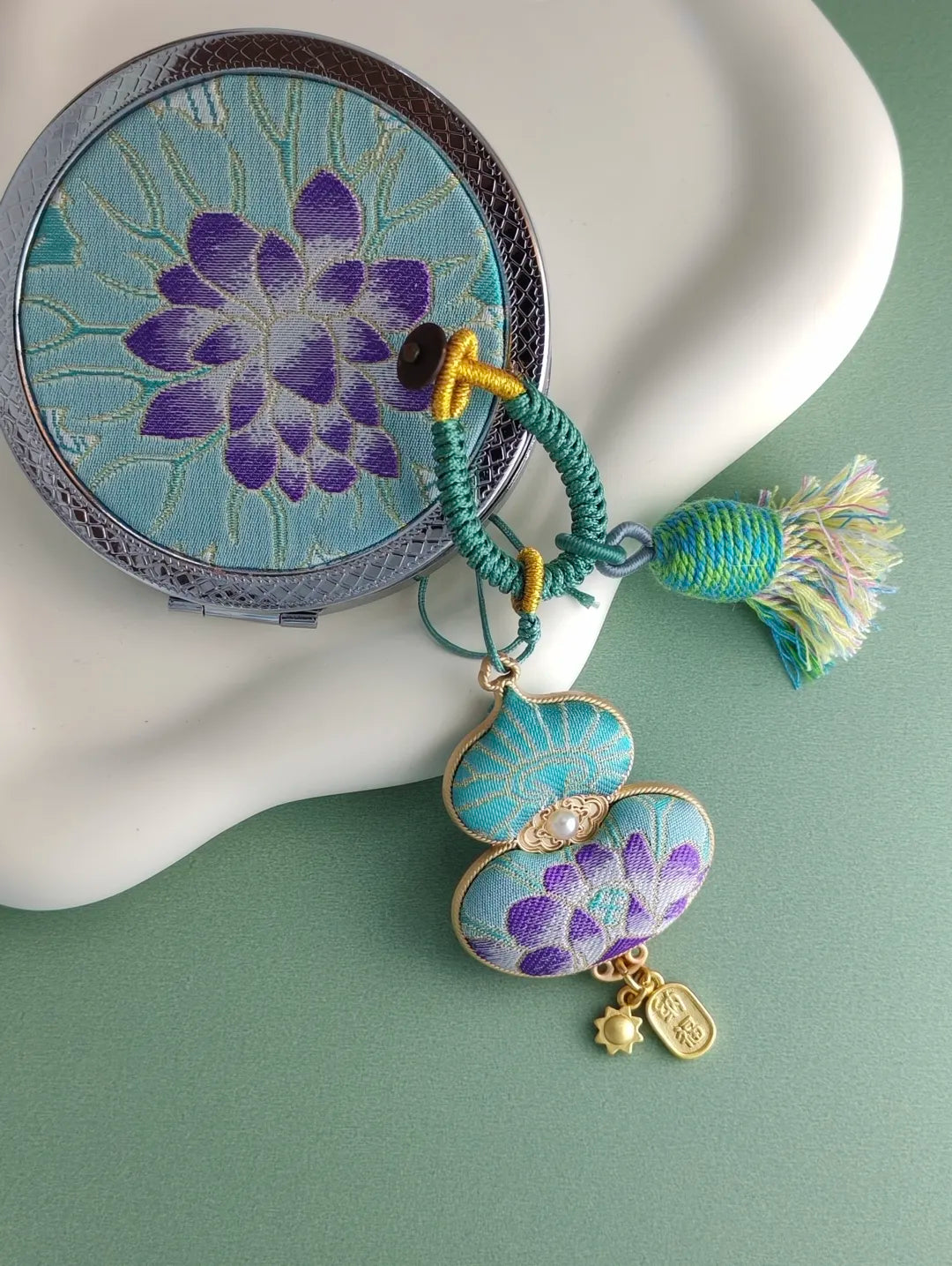 Lucky Gourd Bag Charm – Song Brocade Good Luck Charm