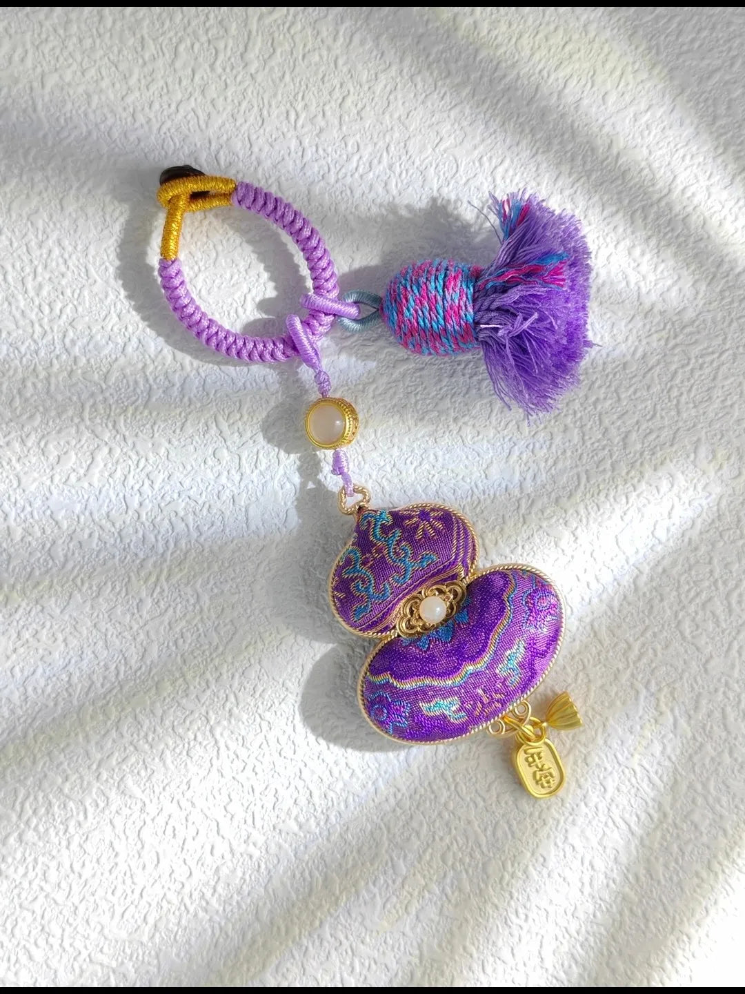 Lucky Gourd Bag Charm – Song Brocade Good Luck Charm