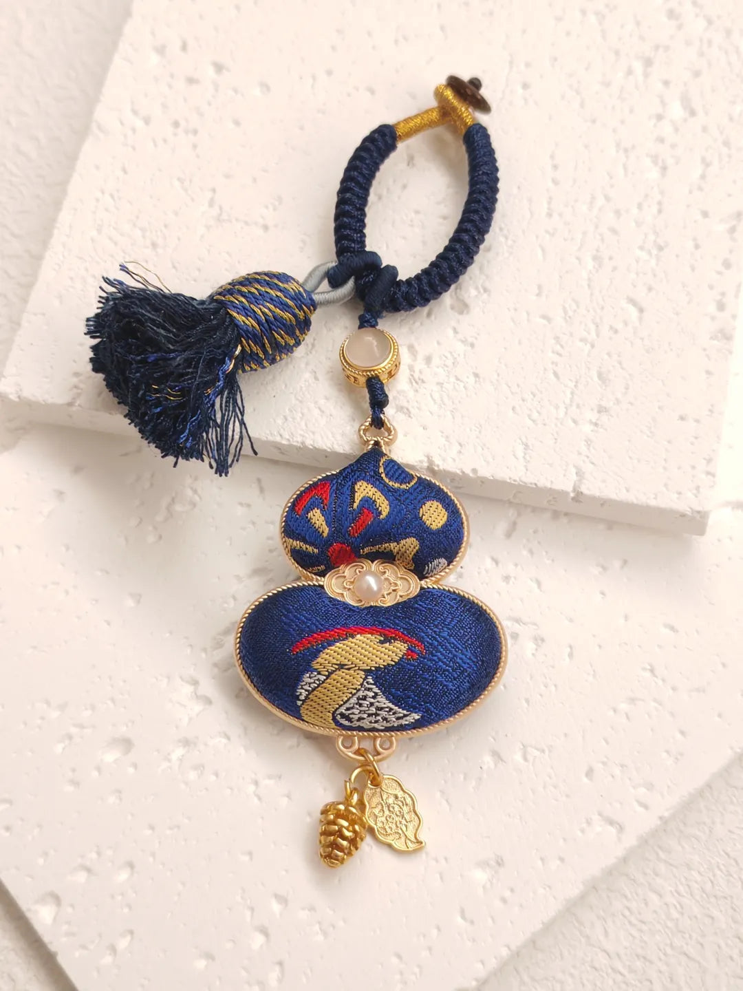 Lucky Gourd Bag Charm – Song Brocade Good Luck Charm